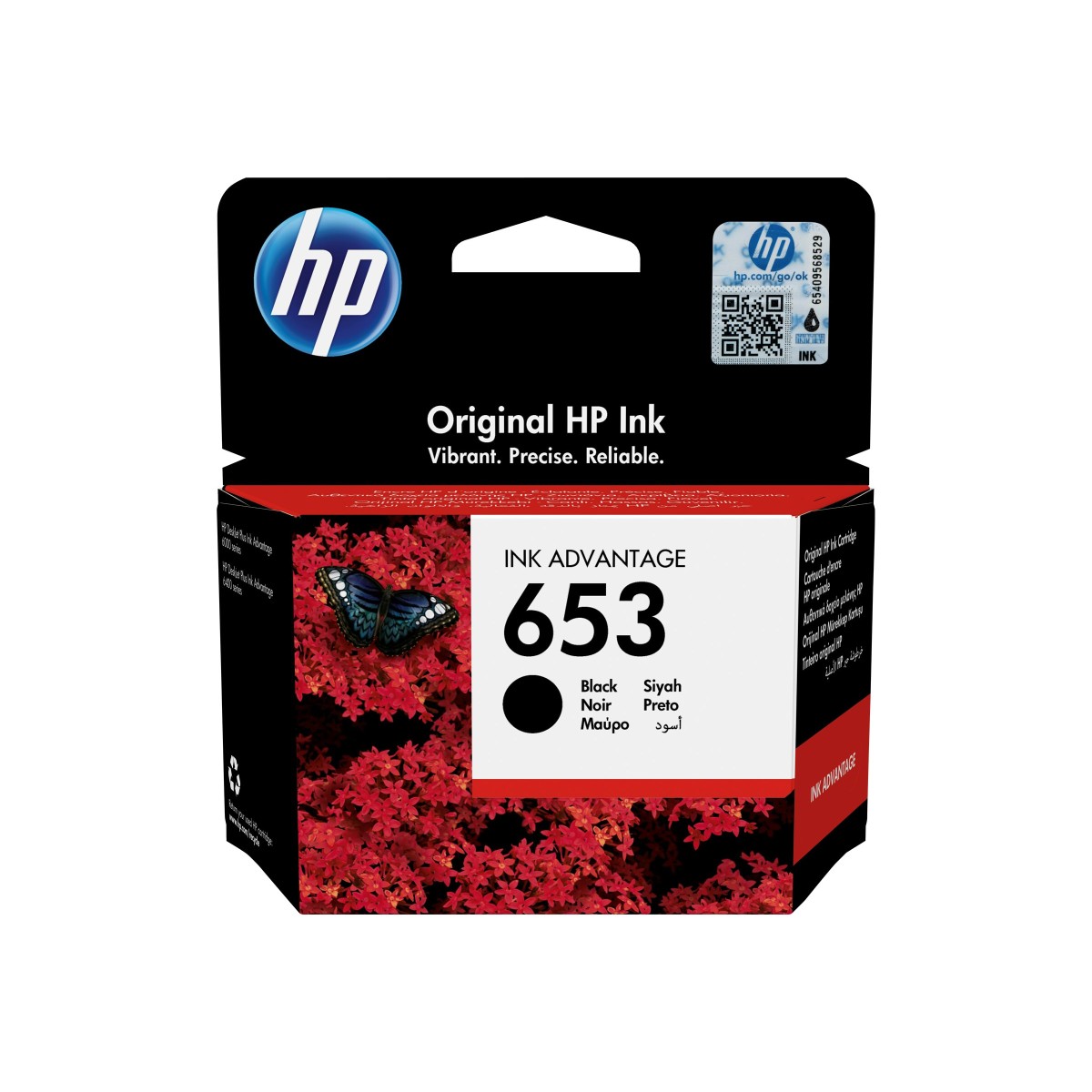 HP 653 Tintenpatrone schwarz