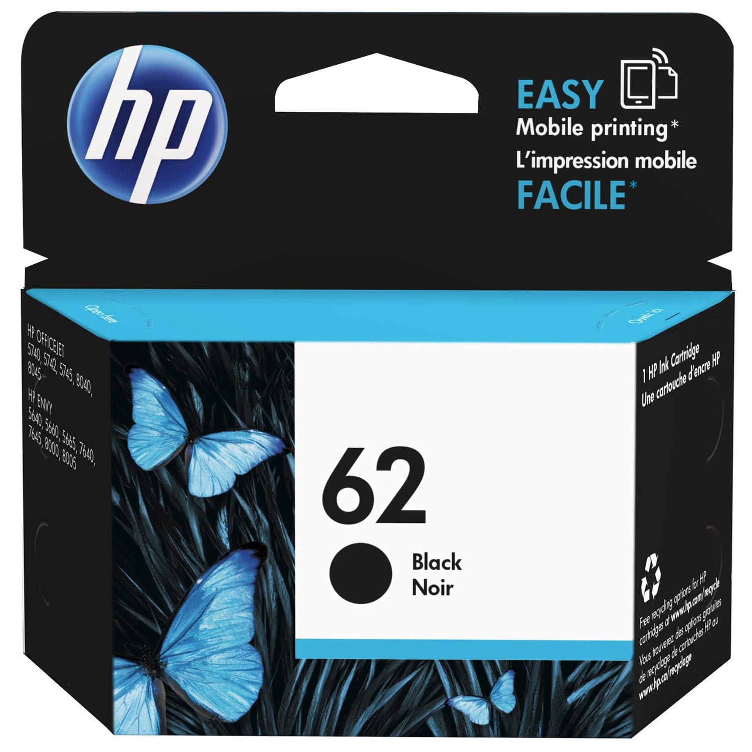 HP 62 Tintenpatrone schwarz