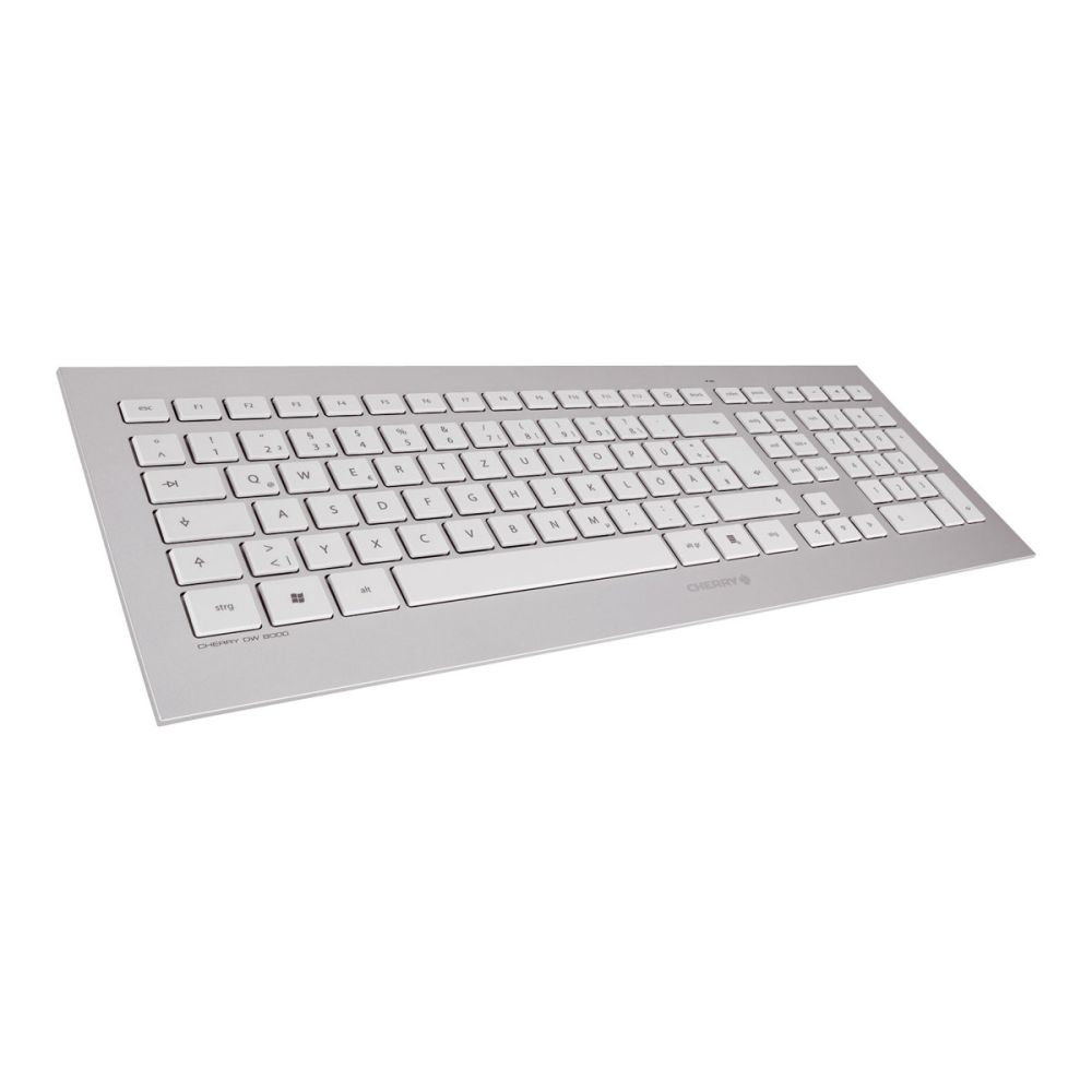 Cherry DW 8000 kabelloses Tastatur-und-Maus-Set weiß/silber