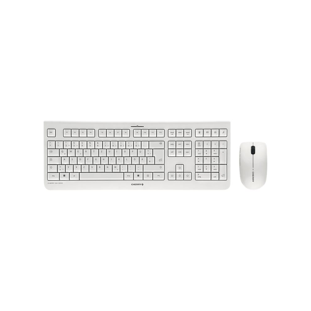 CHERRY DW 3000 kabelloses Tastatur-Maus-Set weiß/grau