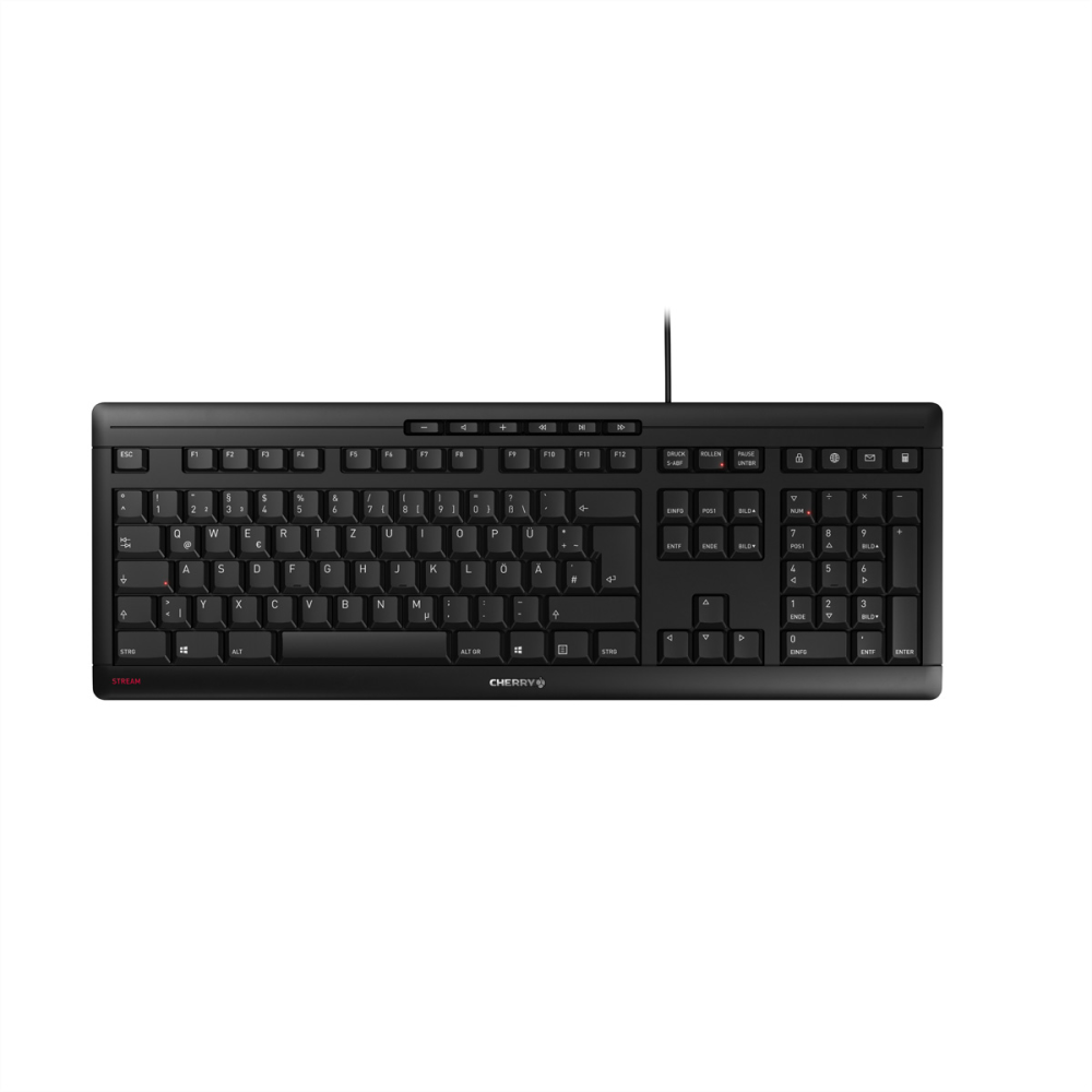 CHERRY STREAM KEYBOARD kabelgebundene Tastatur schwarz