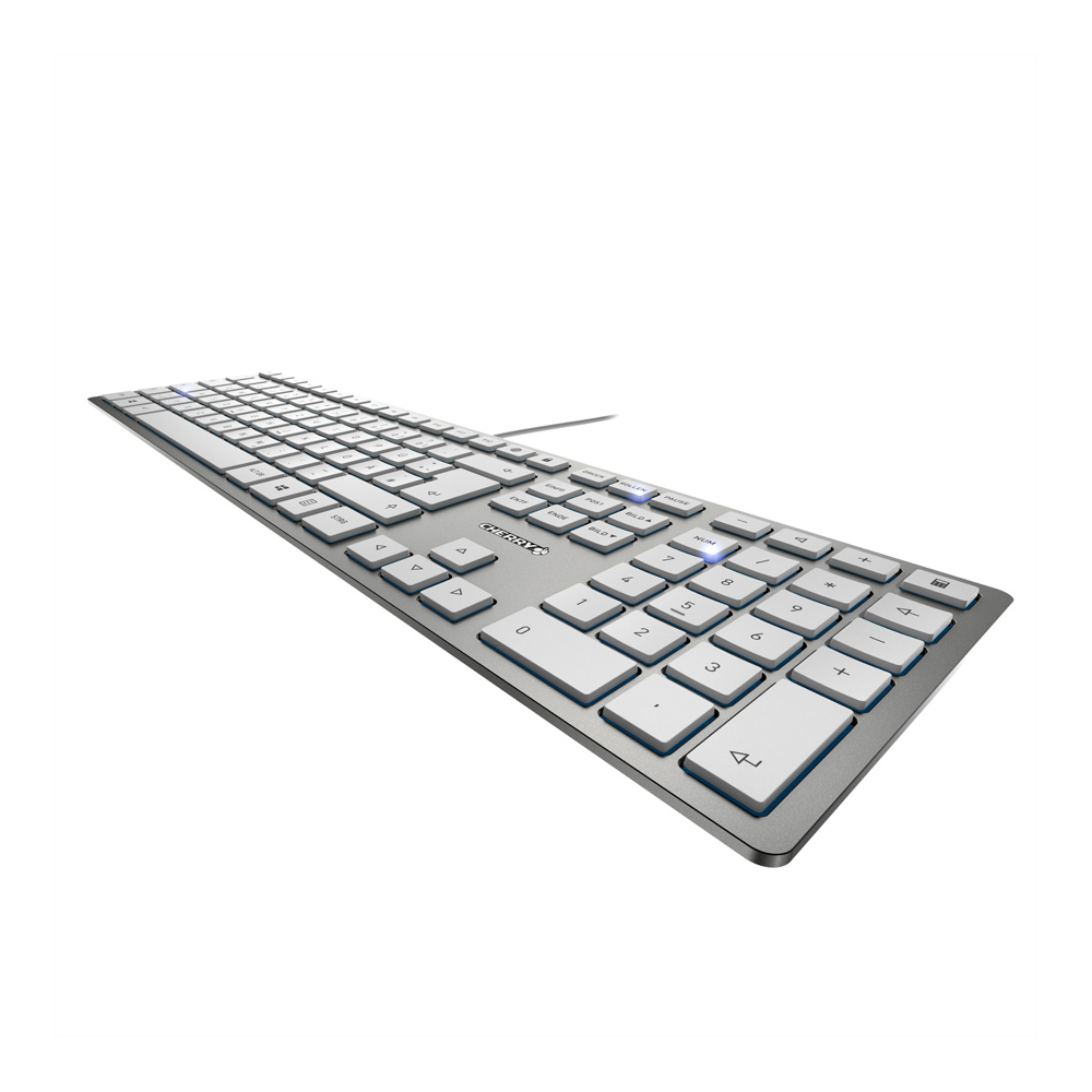 CHERRY KC 6000 SLIM Ultraflache Design-Tastatur silber