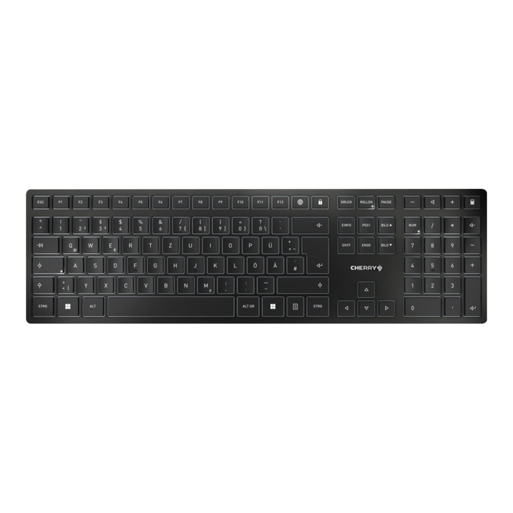 CHERRY KW 9100 SLIM kabellose Design-Tastatur schwarz/grau