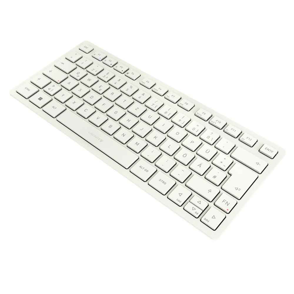 Cherry KW 7100 MINI BT Kompakte Multi-Device-Tastatur milk white