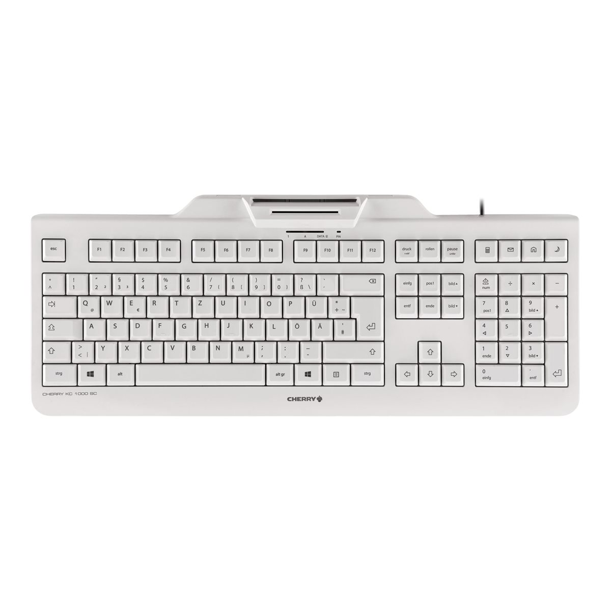 Cherry KC 1000 SC Tastatur weiß-grau