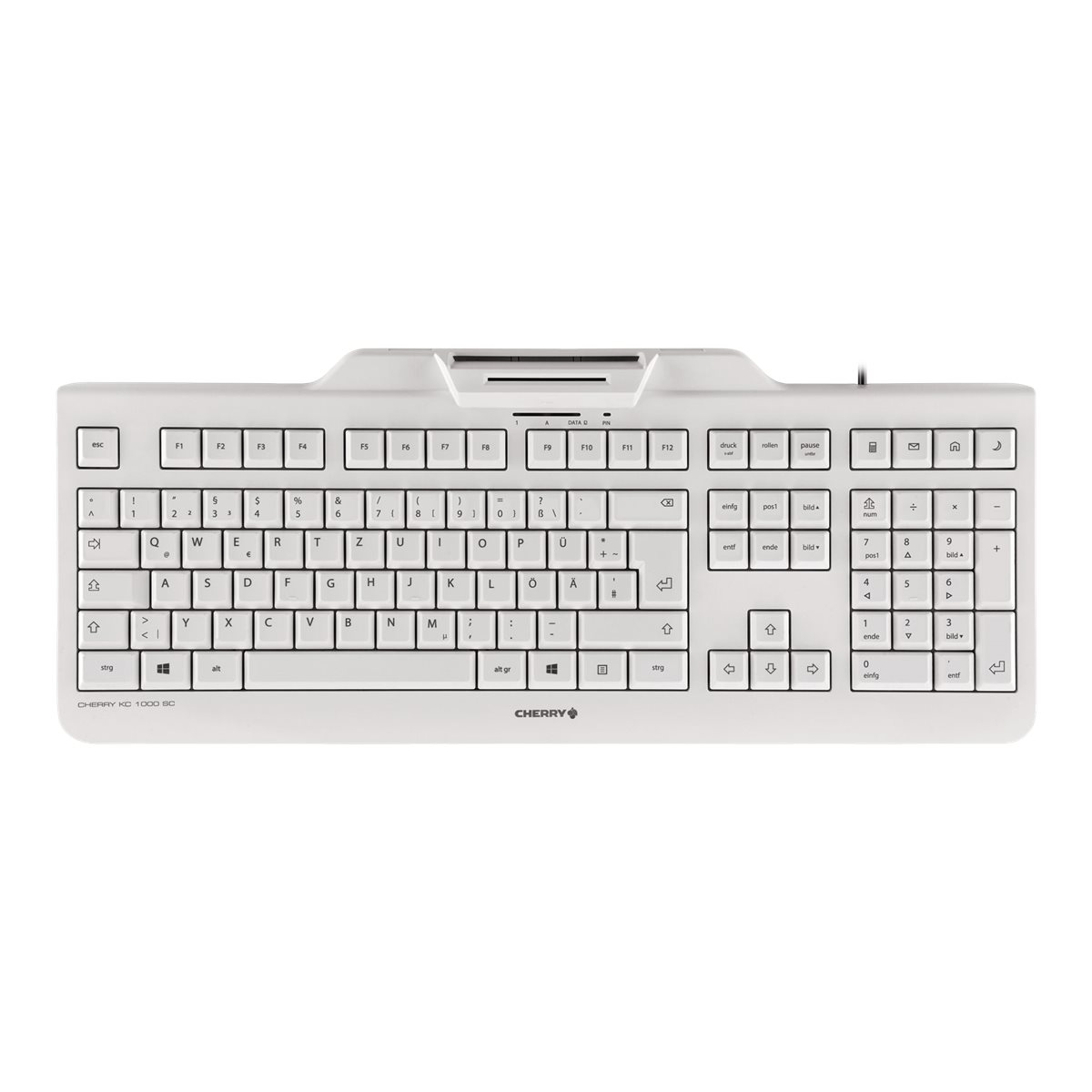 Cherry KC 1000 SC Tastatur weiß-grau