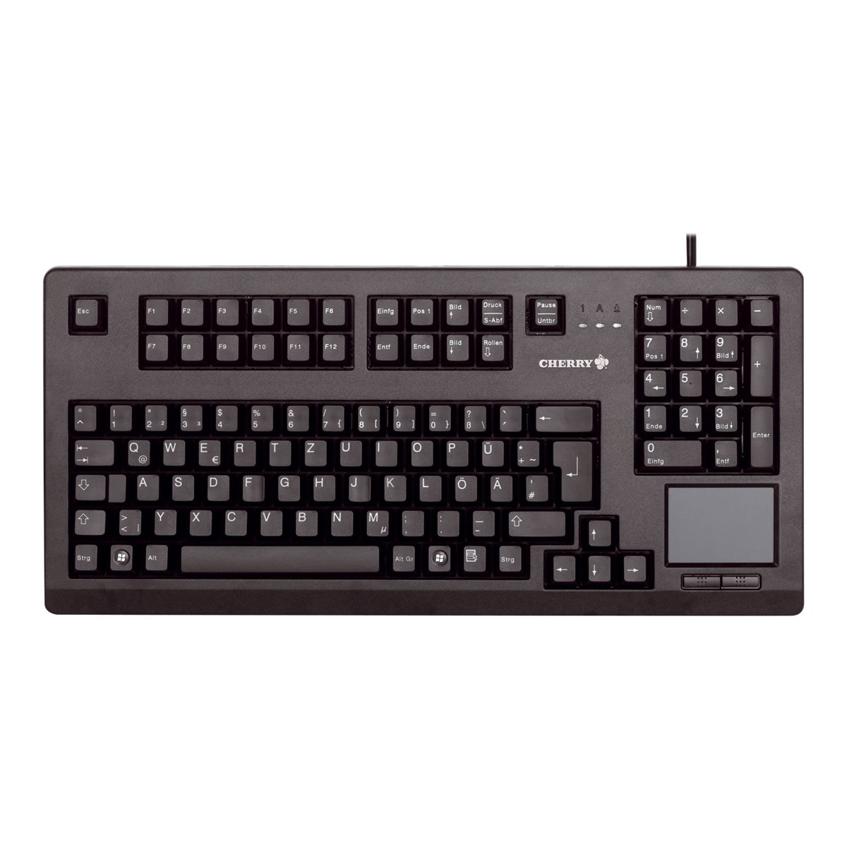 Cherry G80-11900 Mechanische Tastatur mit Touchpad schwarz
