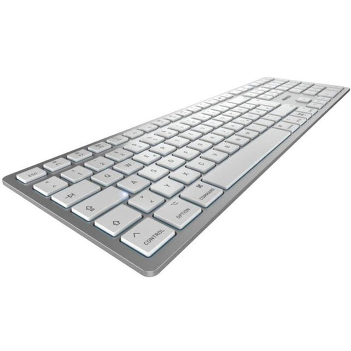 Cherry KW 9100 Slim for Mac kabellose Tastatur weiß/silber