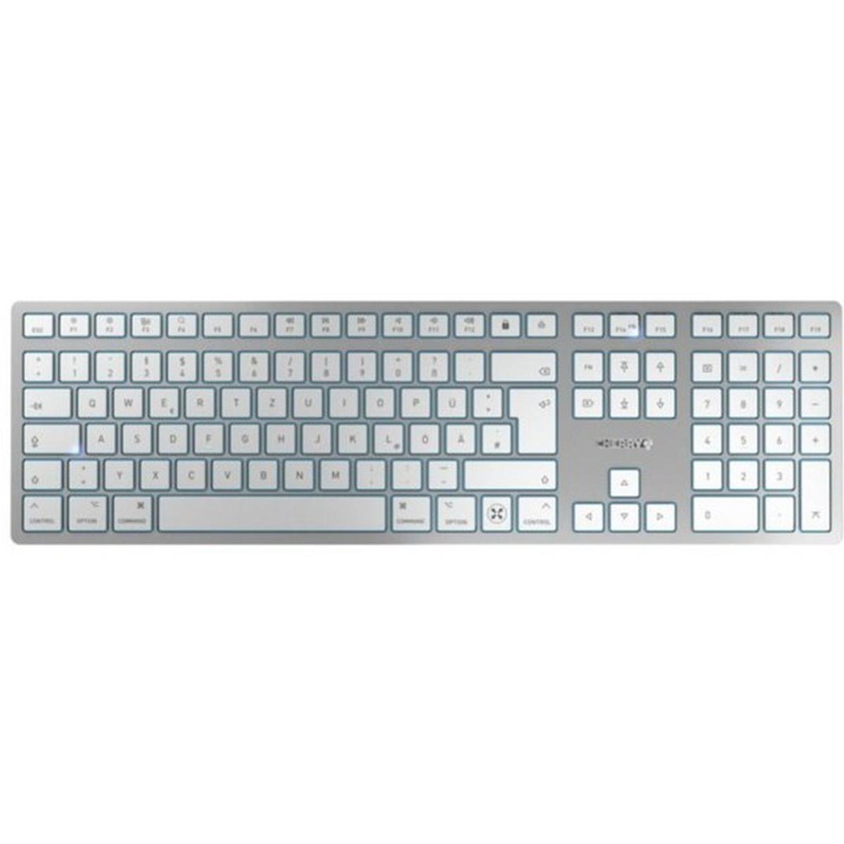 Cherry KW 9100 Slim for Mac kabellose Tastatur weiß/silber