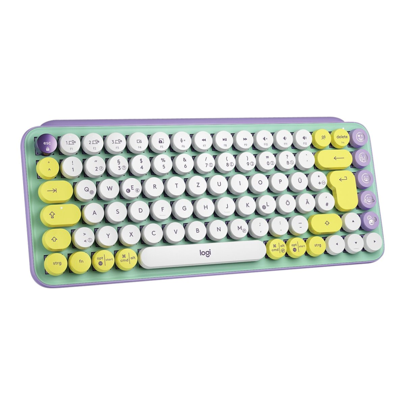 Logitech POP Keys Mechanische kabellose Tastatur mit anpassbaren Emoji-Taste daydream