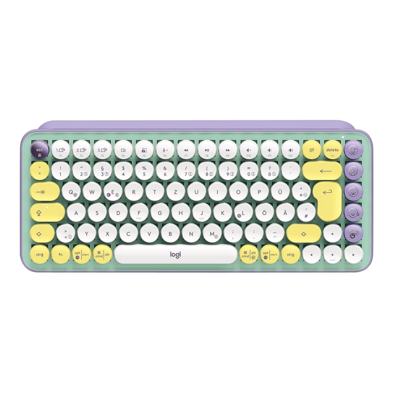 Logitech POP Keys Mechanische kabellose Tastatur mit anpassbaren Emoji-Taste daydream