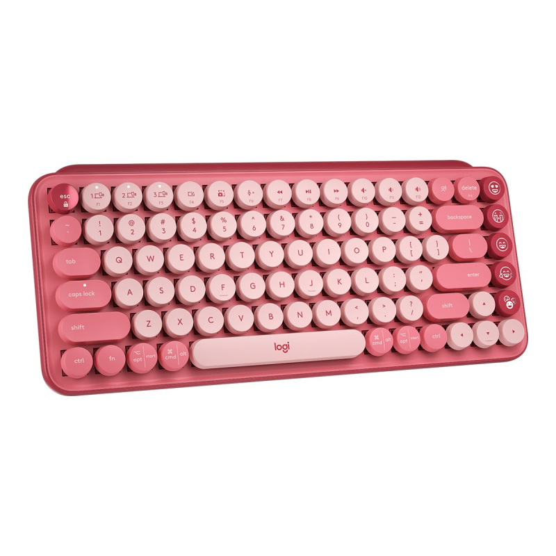 Logitech POP Keys Mechanische kabellose Tastatur mit anpassbaren Emoji-Taste heartbreaker