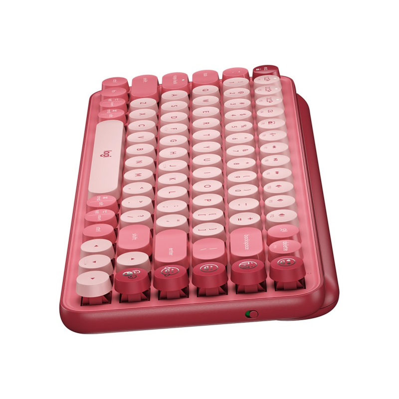 Logitech POP Keys Mechanische kabellose Tastatur mit anpassbaren Emoji-Taste heartbreaker