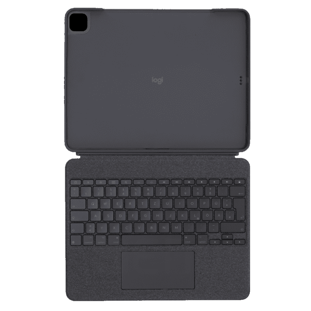 Logitech Combo Touch Tastatur-Case für iPad Pro 12,9 Zoll (5. und 6. Generation 2021, 2022) grau