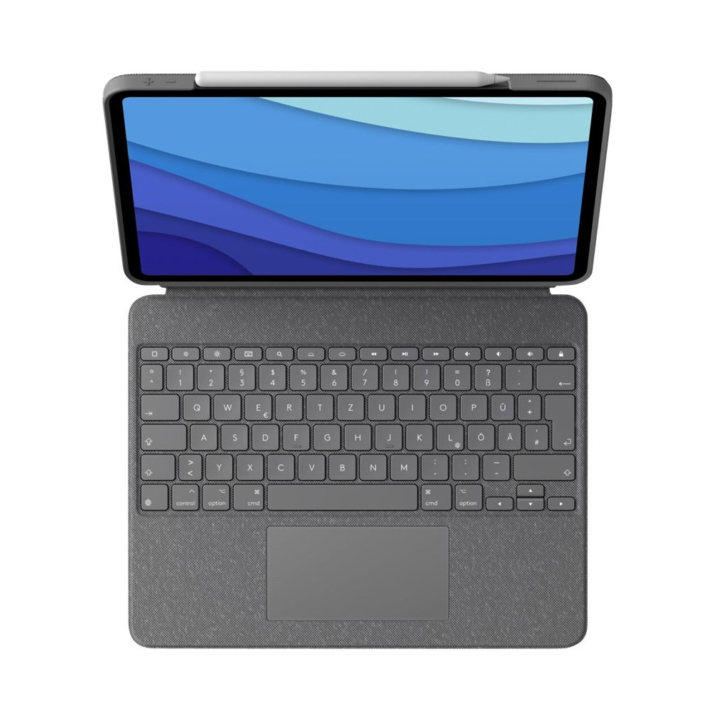 Logitech Combo Touch iPad Air (4. und 5. gen - 2020, 2022) Keyboard Case grau