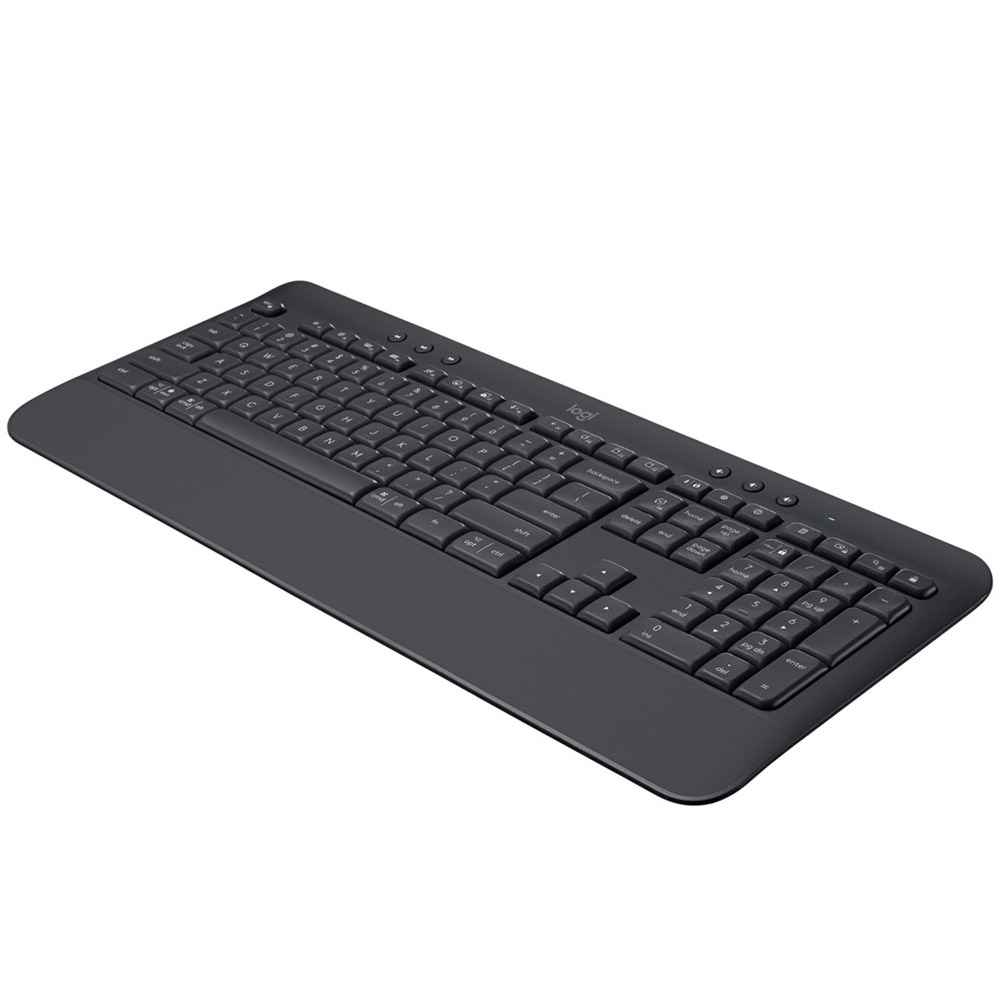 Logitech Signature K650 Comfort kabellose Tastatur mit Handballenauflage grau