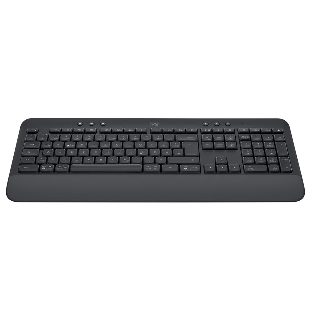 Logitech Signature K650 Comfort kabellose Tastatur mit Handballenauflage grau