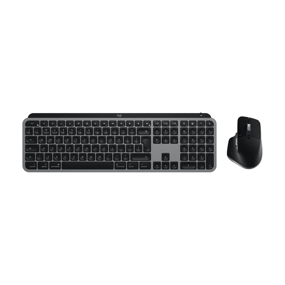 Logitech MX Keys S Combo für Mac Tastatur-Maus-Set grau