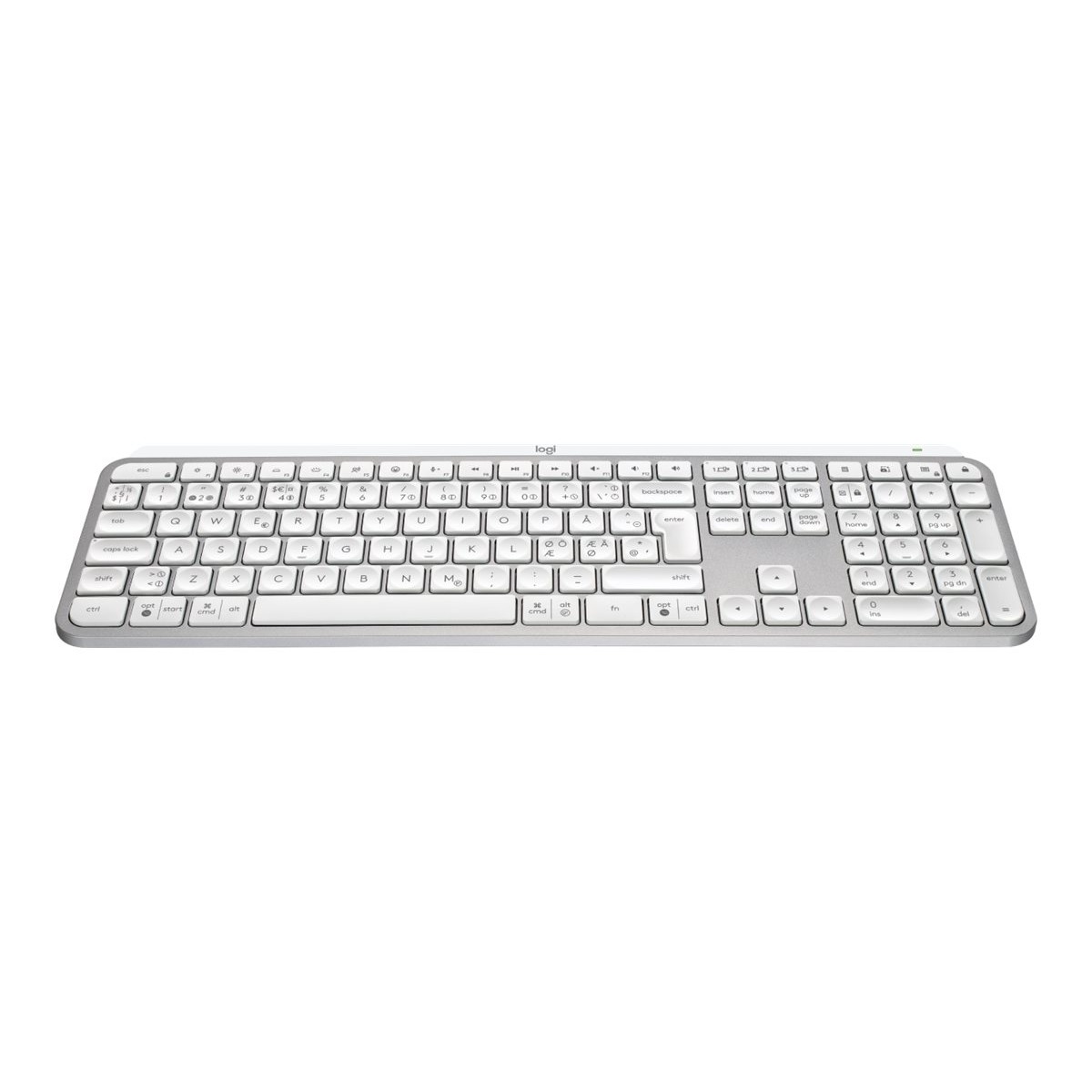 Logitech MX Keys S kabellose Tastatur US INT'L pale grey