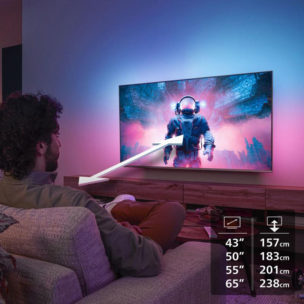 Philips 43PUS8510 109,2 cm (43 Zoll) 4K-QLED-TV mit Ambilight
