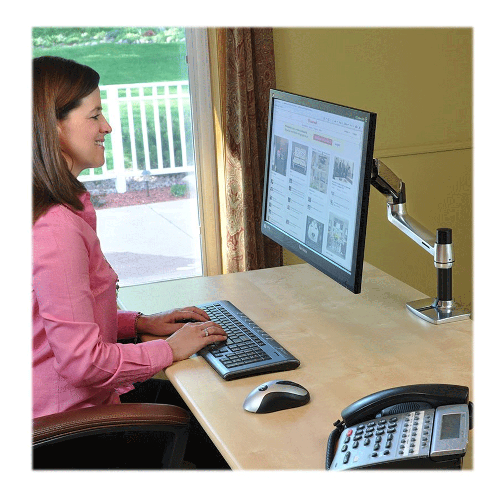 Ergotron LX Monitorarm Tischhalterung für einen 38,36 cm 34 Zoll Monitor Alumini