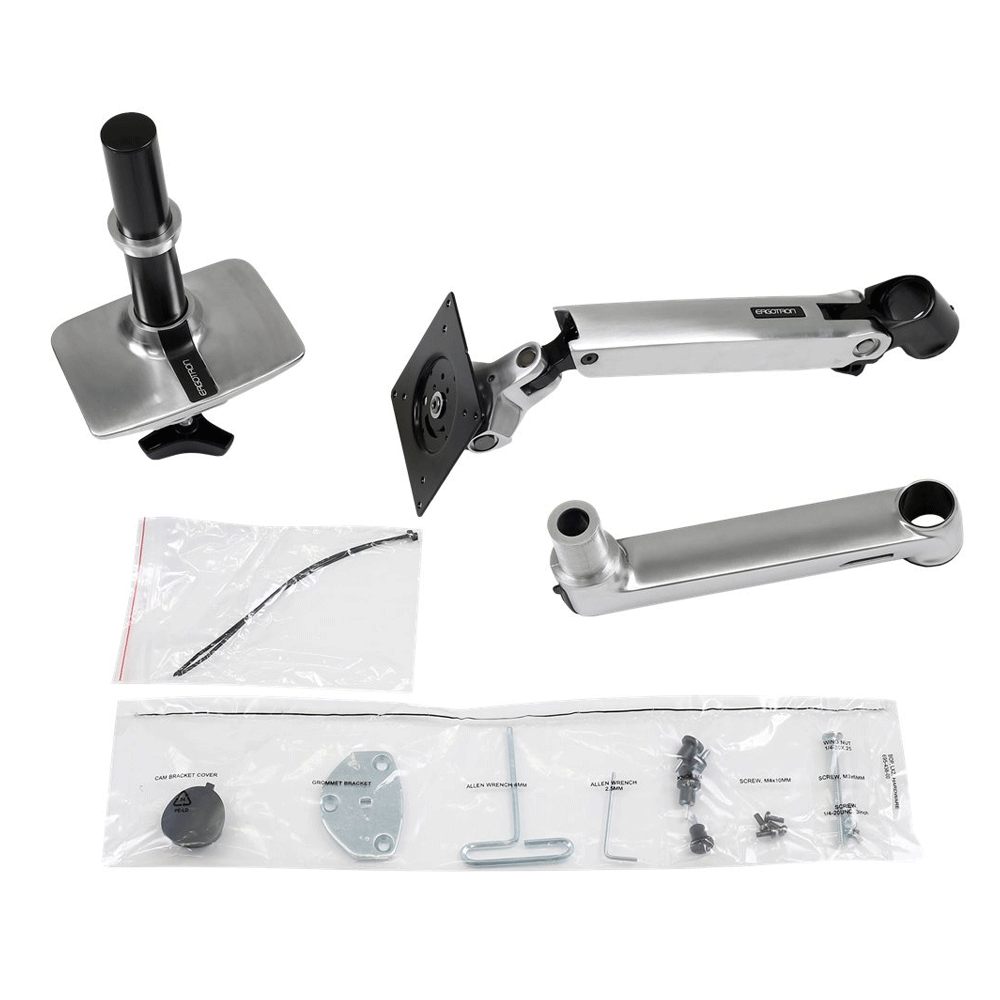 Ergotron LX Monitorarm Tischhalterung für einen 38,36 cm 34 Zoll Monitor Alumini