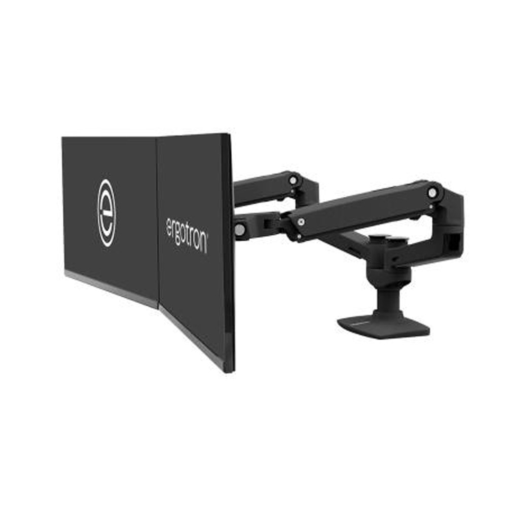 Ergotron LX Dual Monitorarm für zwei Monitore bis 68,58 cm (27 Zoll) schwarz