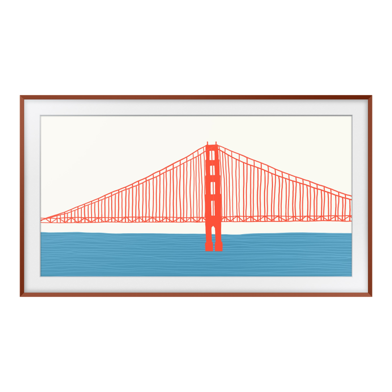 Samsung The Frame Rahmen 55 Zoll (VG-SCFA55TRCXC) in Terracotta, abgeschrägt [2021]