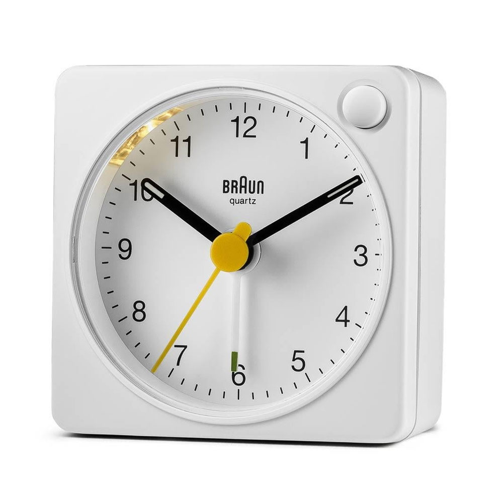 Braun BC02XW klassischer analoger Quarz-Reisewecker weiß (2. Wahl)