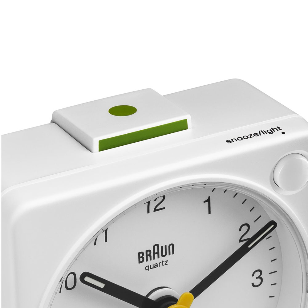 Braun BC02XW klassischer analoger Quarz-Reisewecker weiß (2. Wahl)