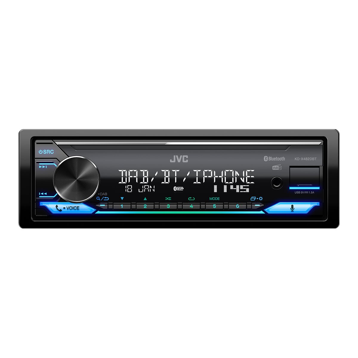 JVC KD-X482DBT Autoradio schwarz