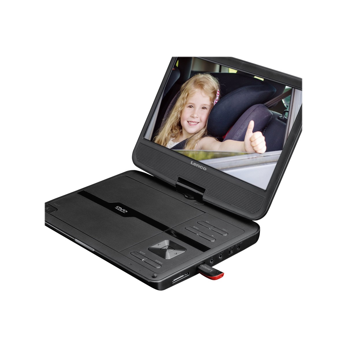 Lenco DVP-1010BK tragbarer DVD-Player schwarz
