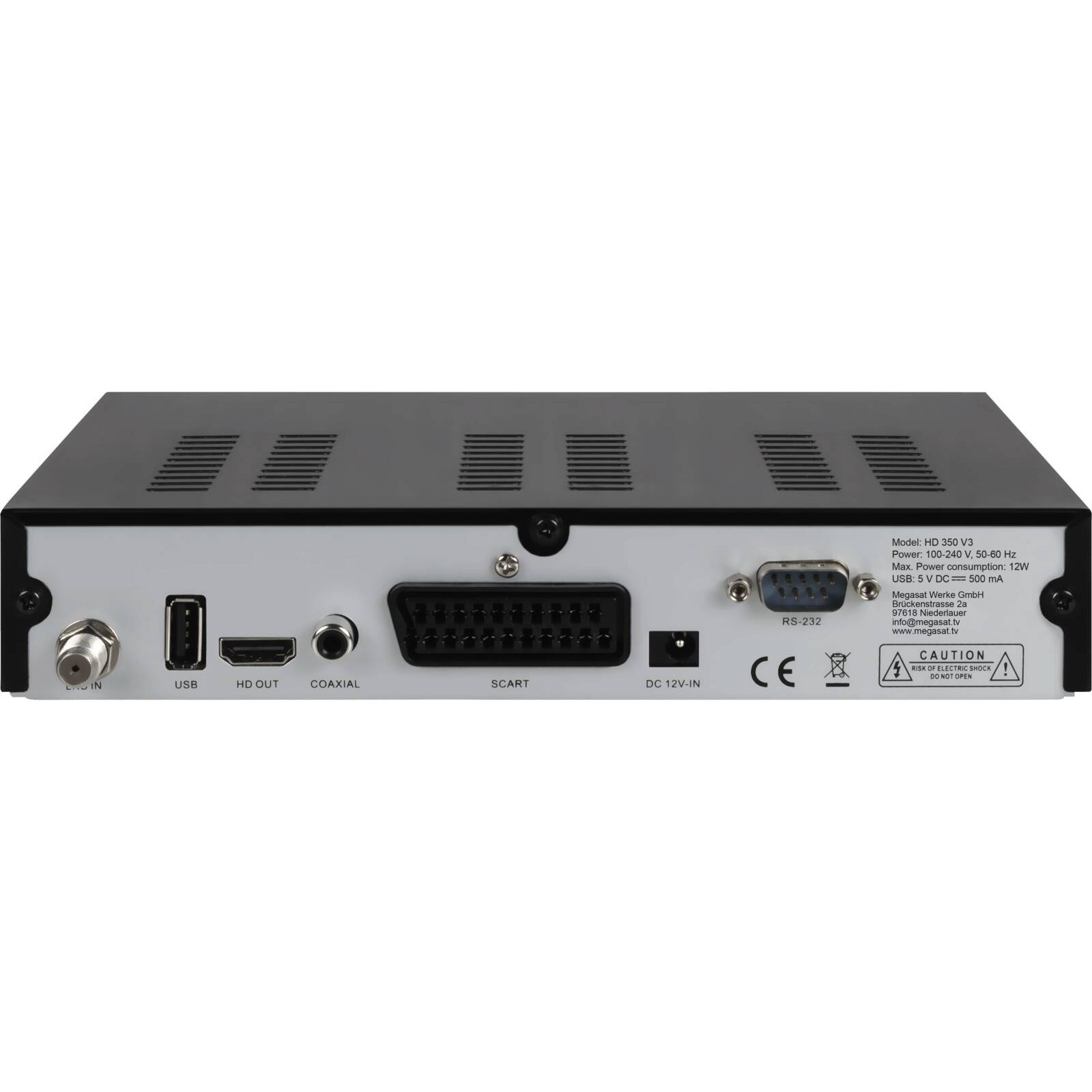 Megasat HD 350 V3 Sat-Receiver schwarz