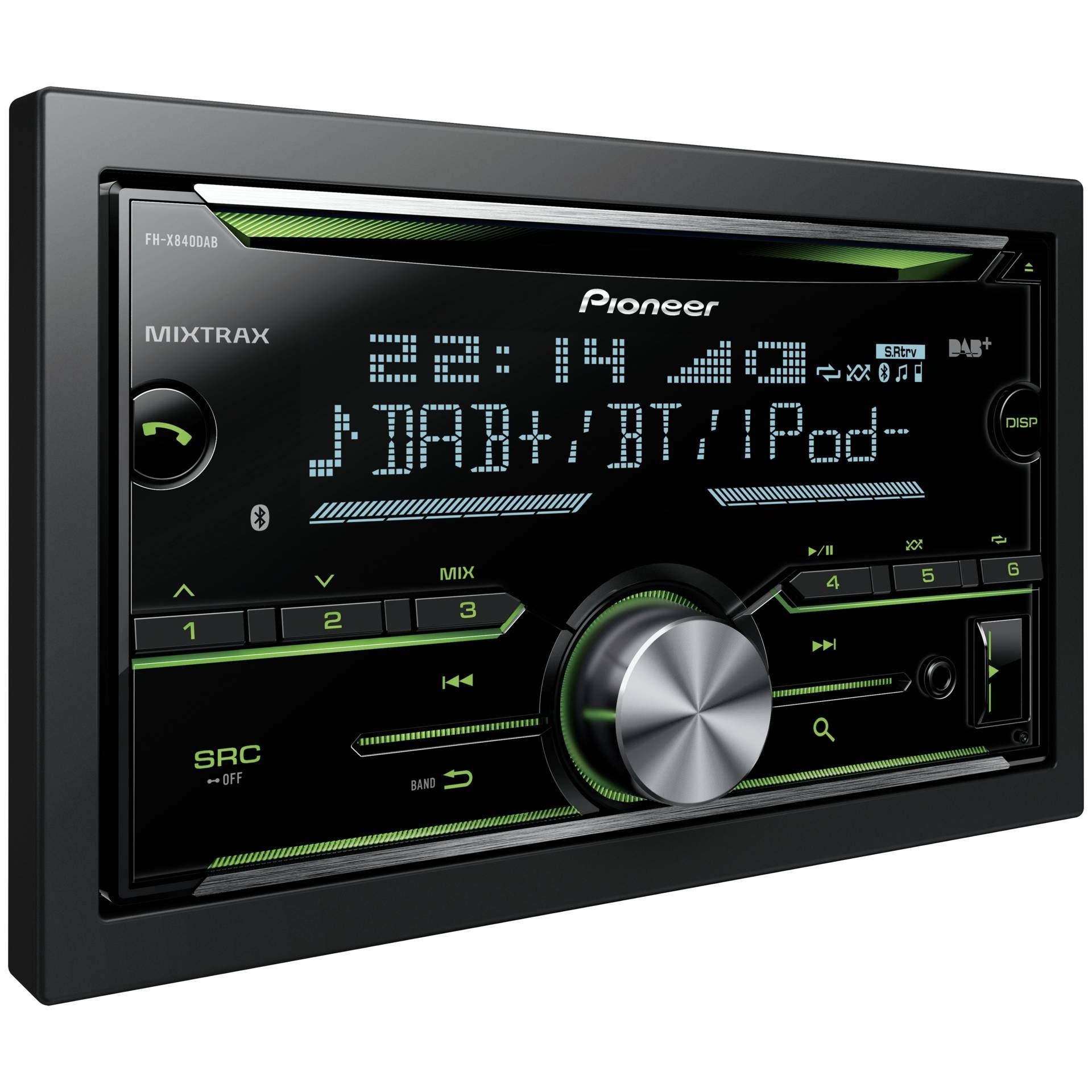 Pioneer FH-X840DAB 2-DIN Autoradio mit CD, DAB+ und Bluetooth