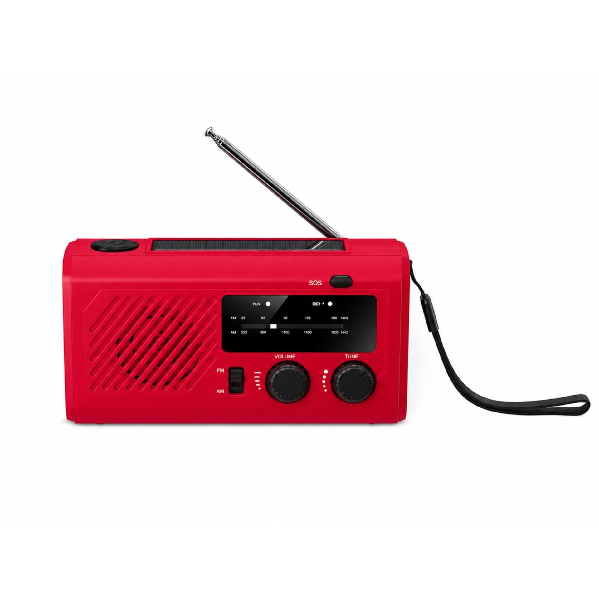 Reflexion TRA2755 SOS Notfallradio mit Kurbel und Solar 4500mAh rot