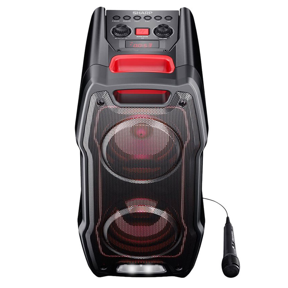 Sharp PS-929 Bluetooth Party-Lautsprecher schwarz