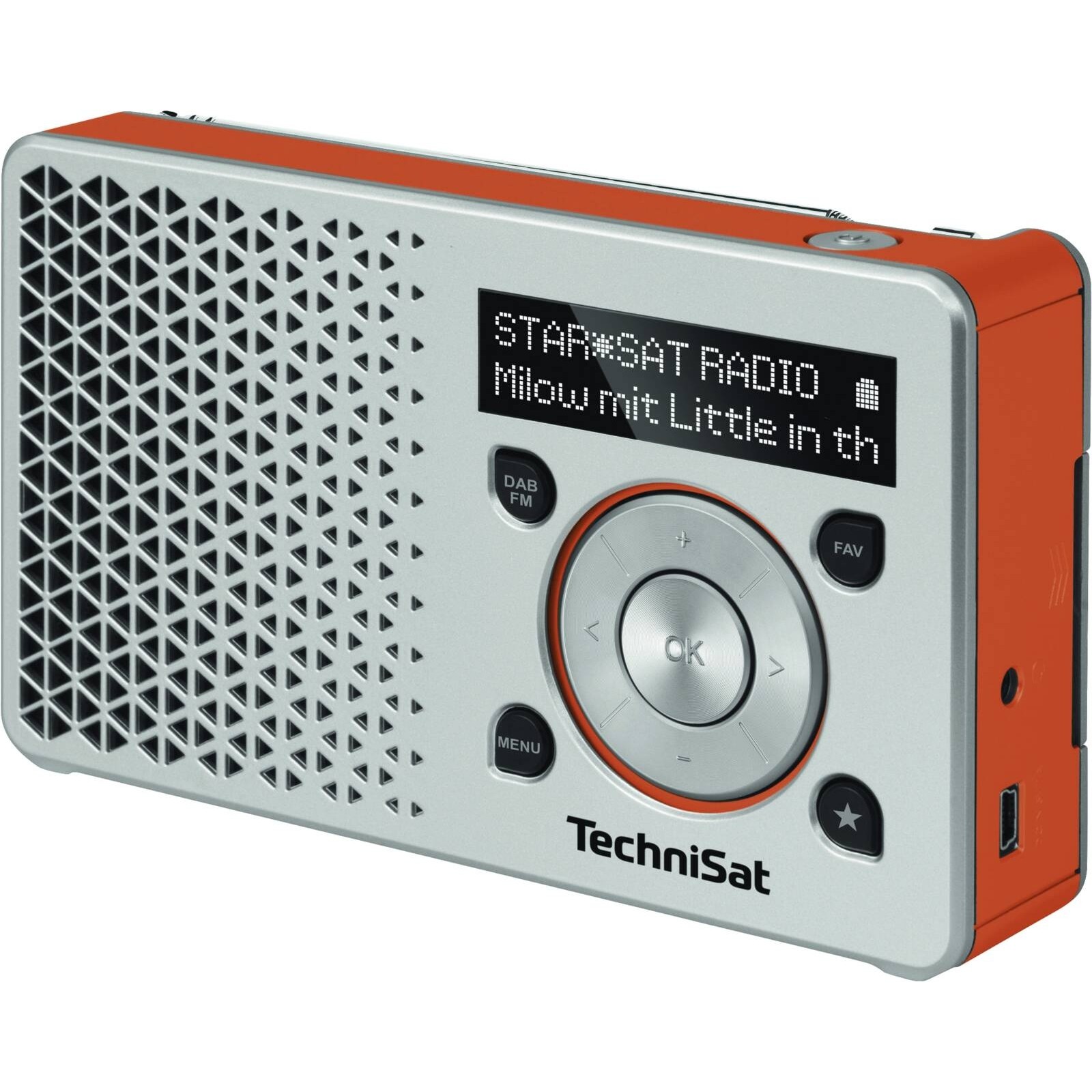 TechniSat DIGITRADIO 1 tragbares DAB+ Radio silber/orange