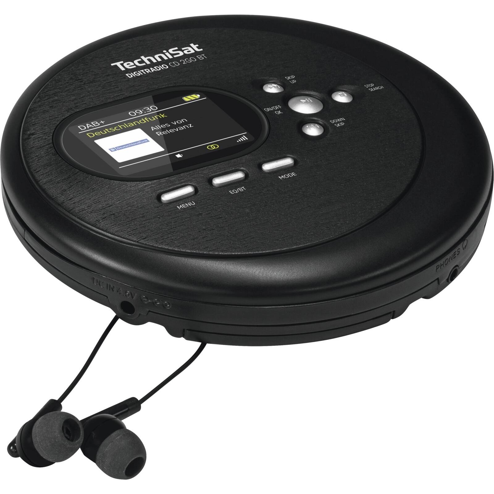 TechniSat DIGITRADIO CD 2GO BT tragbarer CD-Player mit DAB+