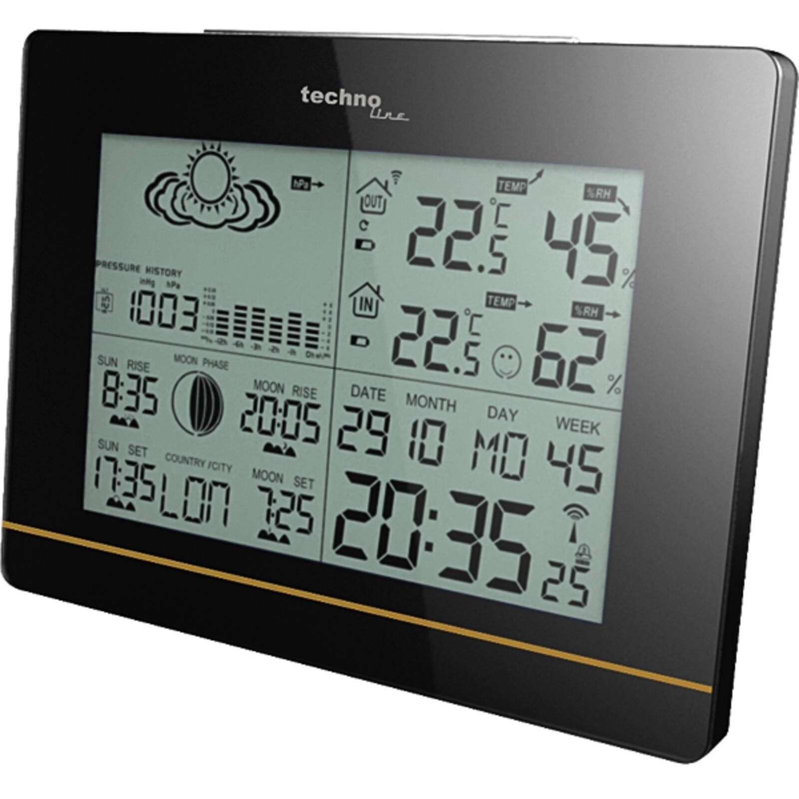 Technoline WS 6750 Wetterstation schwarz