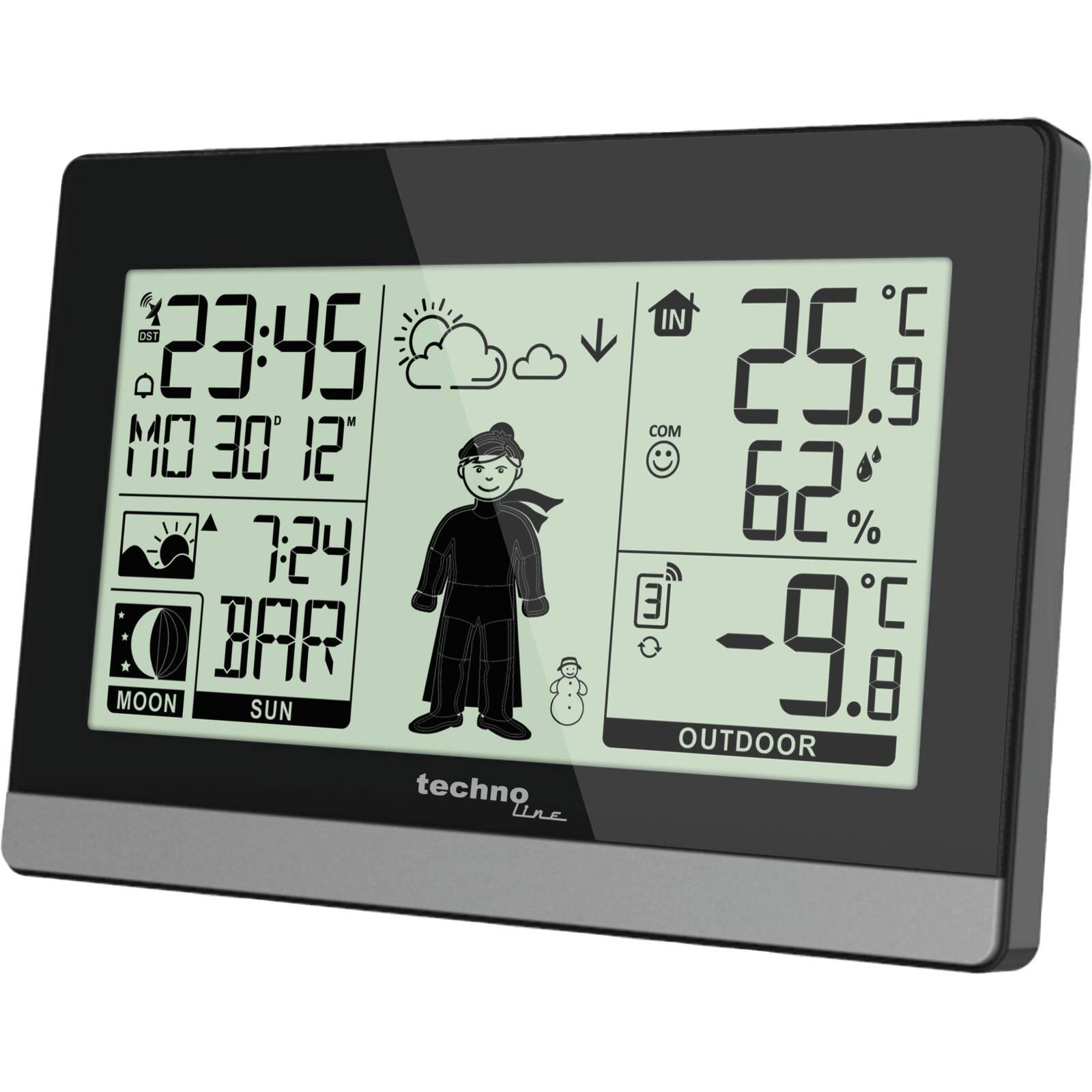 Technoline WS 9612 Funk-Wetterstation schwarz
