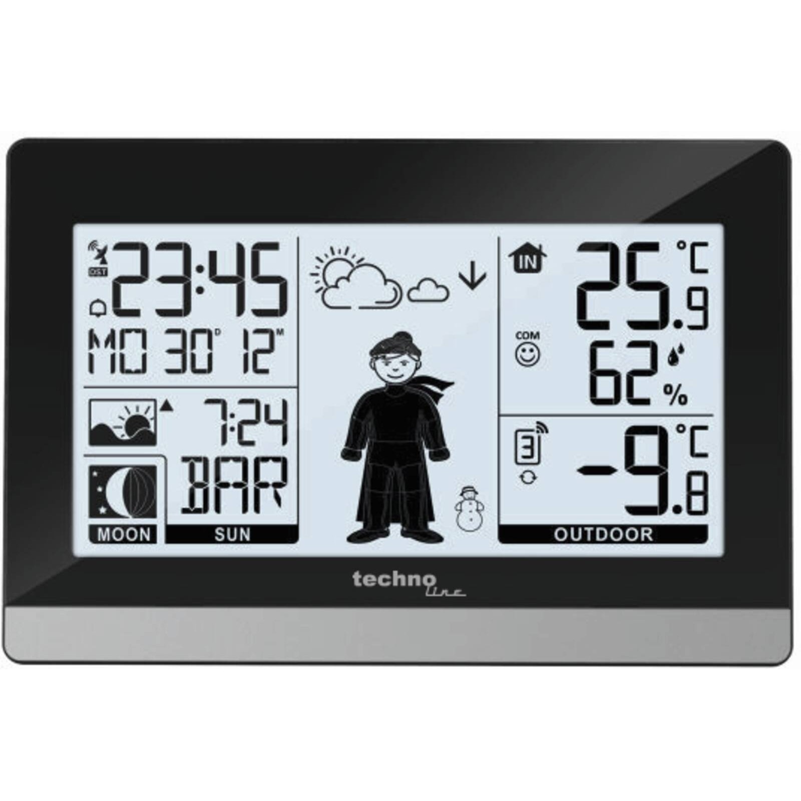 Technoline WS 9612 Funk-Wetterstation schwarz