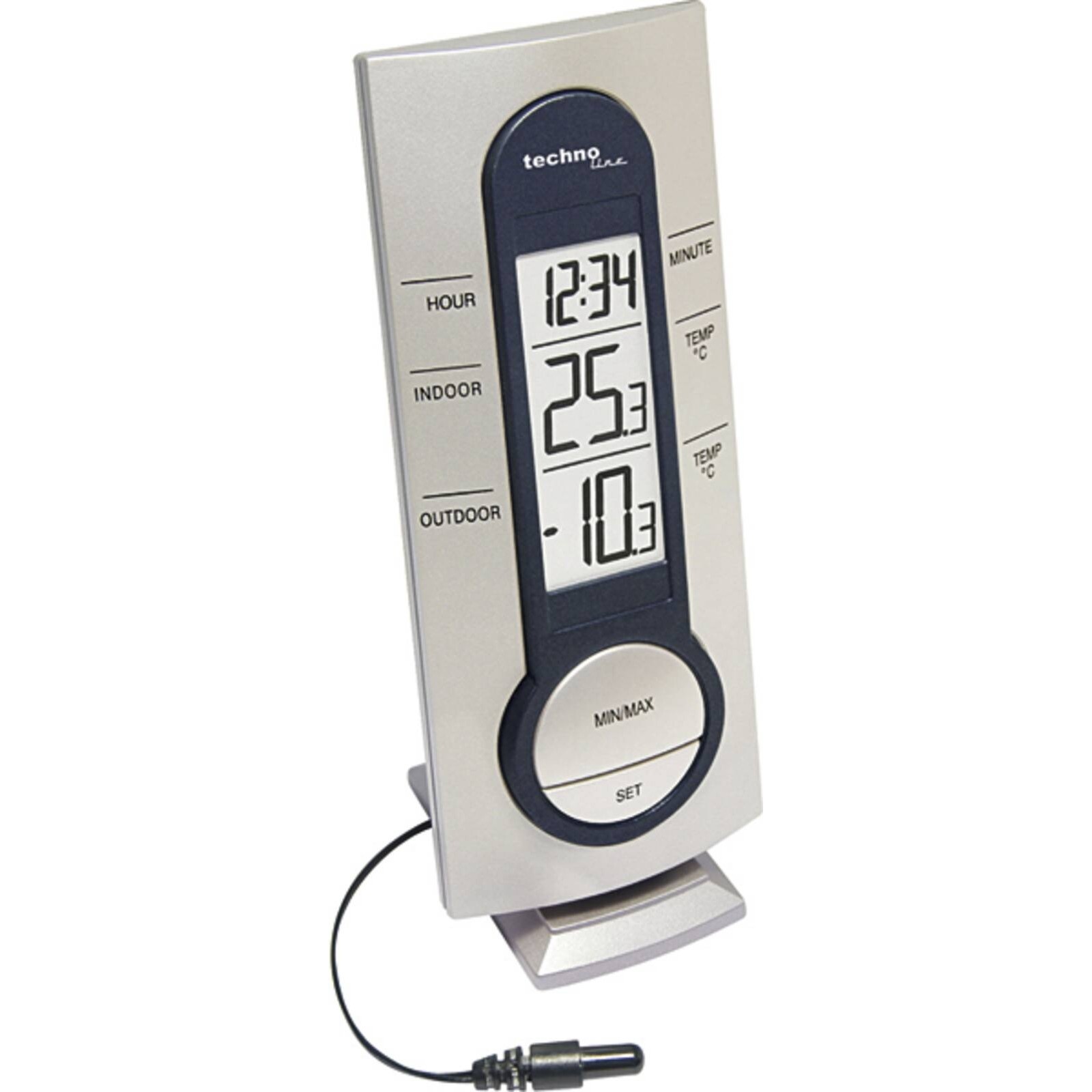 Technoline WS 7033 Wetterstation anthrazit/blau/silber
