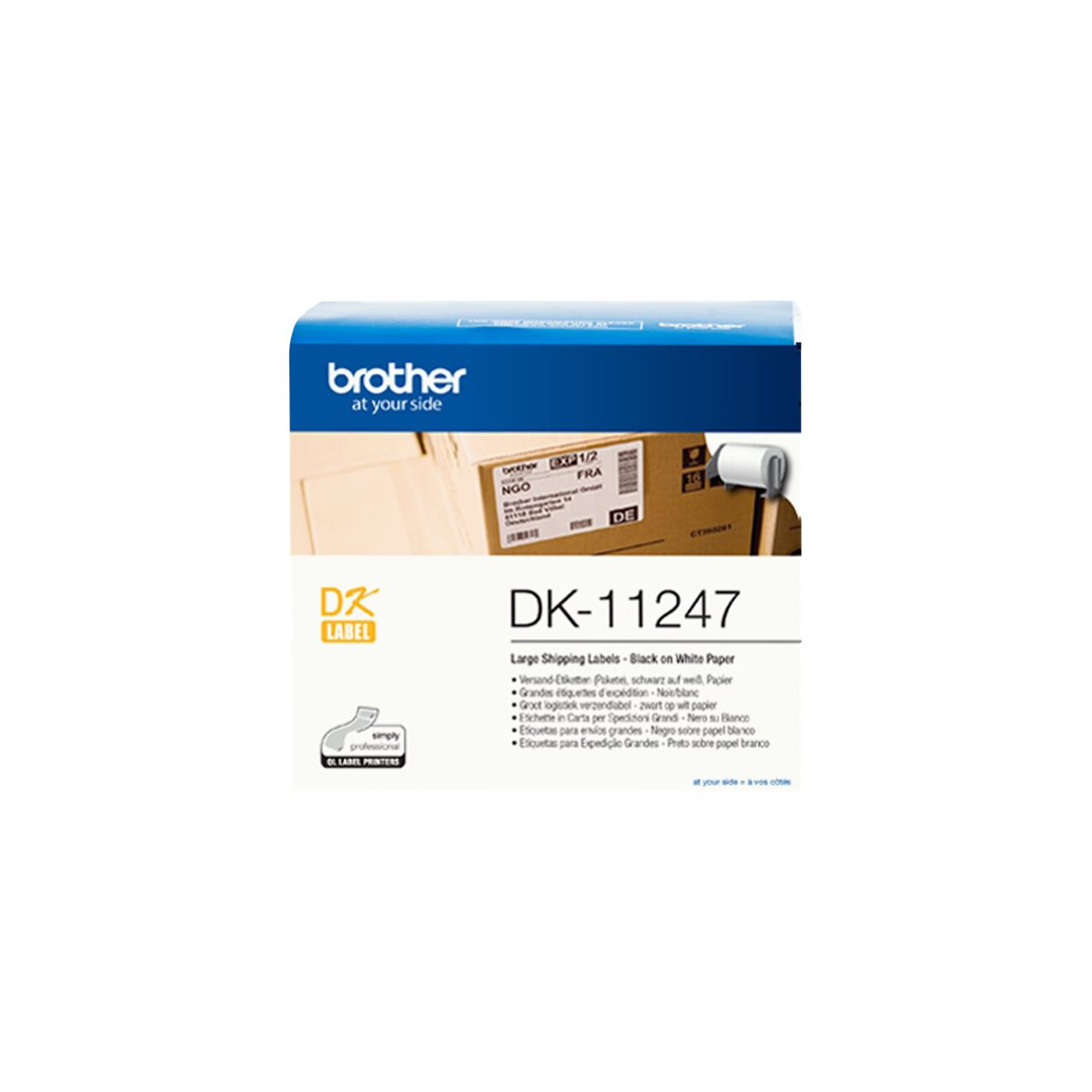 Brother DK-11247 Etiketten-Rolle 103,6x164,3mm für P-Touch QL-Serie
