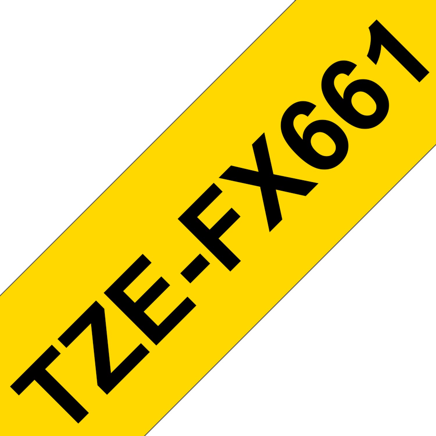 Brother TZe-FX661 P-touch Flexi-Schriftband schwarz auf gelb 36mm x 8m laminiert