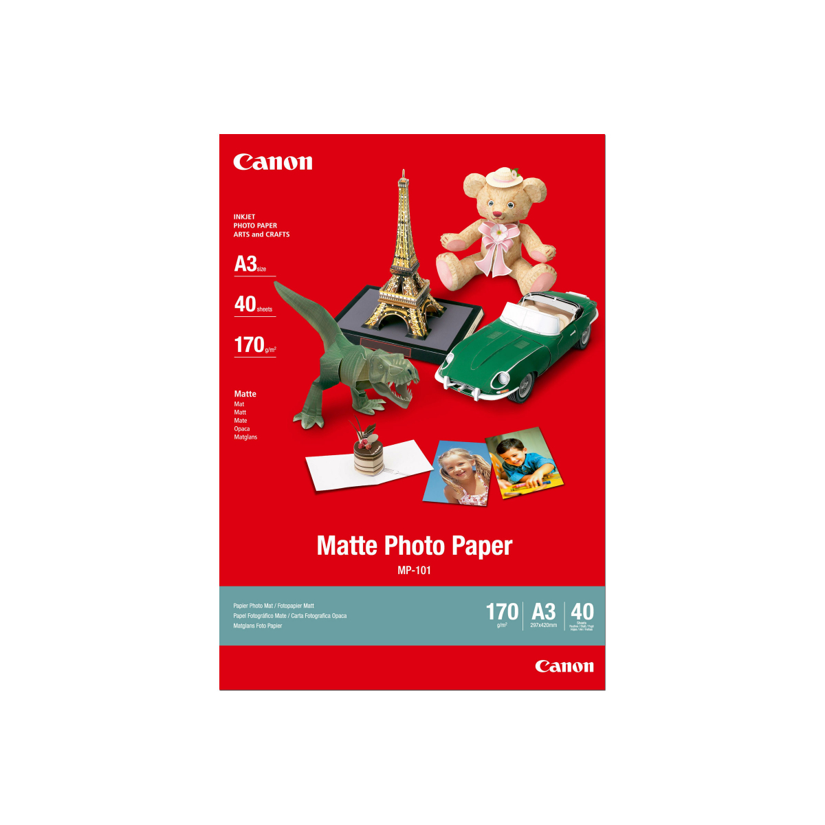 Canon MP-101 Fotopapier matt DIN A3 40 Blatt für Pixma Drucker weiß