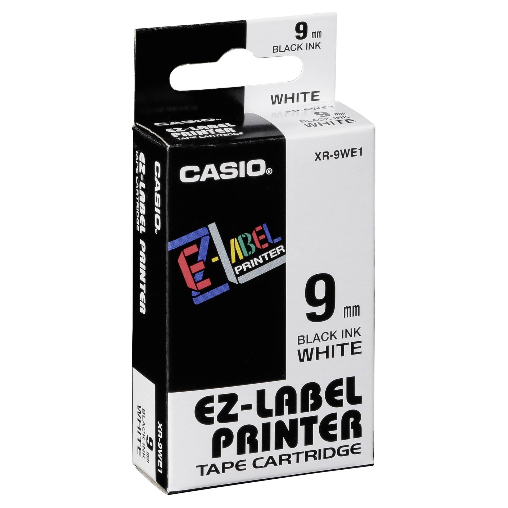 Casio XR-9WE1 Schriftband 9mm x 8m schwarz auf weiß