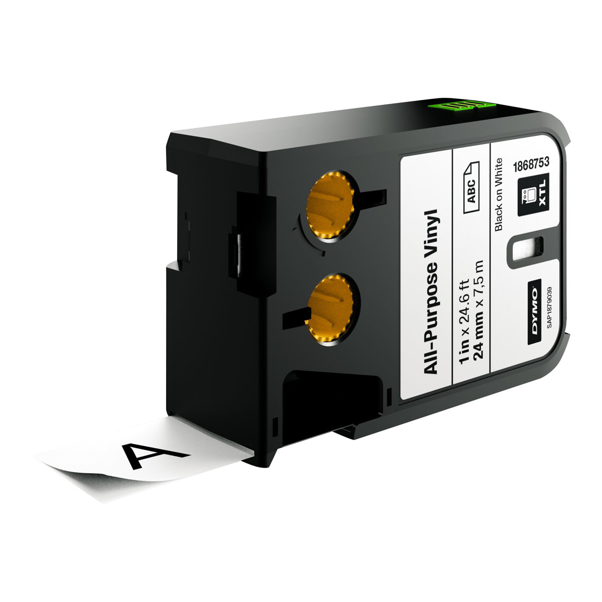 Dymo XTL 1868753 24mm 7m Schriftband schwarz auf weiß