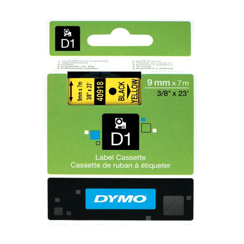 Dymo Schriftband 40918 schwarz / gelb