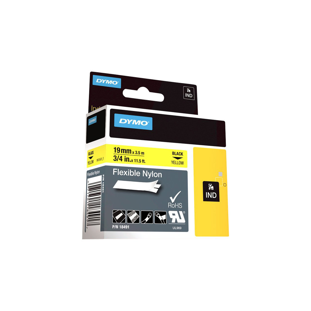 Dymo 18491 Schriftband schwarz/gelb