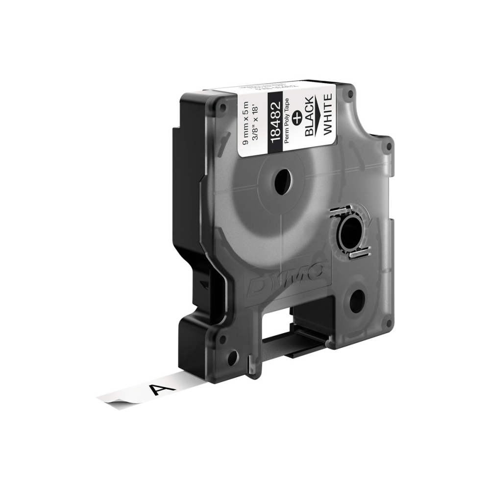 Dymo 18482 Schriftband Vinyl schwarz/weiß